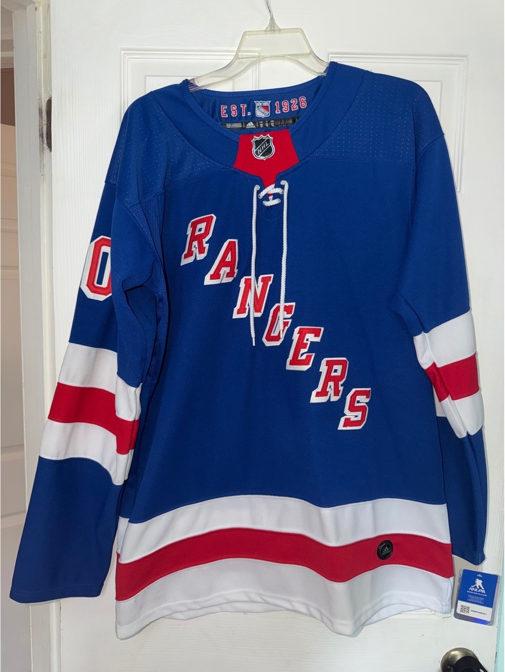 Adidas New York Rangers NHL Authentic Hockey Jersey Size 52 Blue NWT